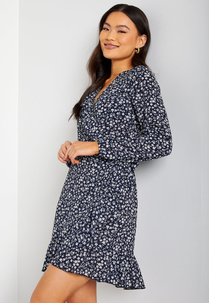 Carly LS Wrap Dress - Only