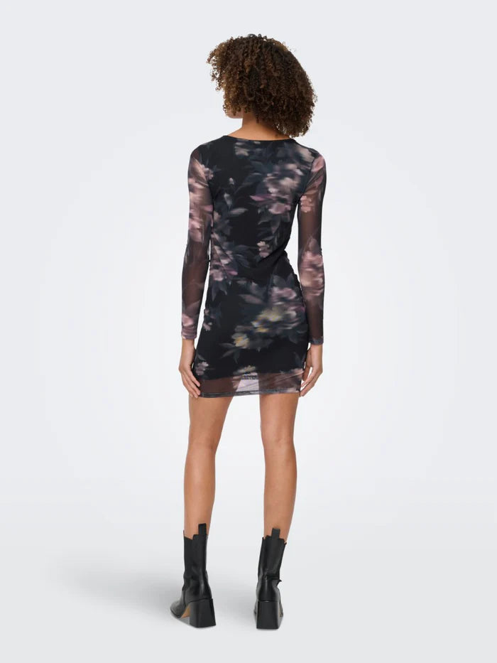 Kaya Life LS Roushing Mesh Dress - Only