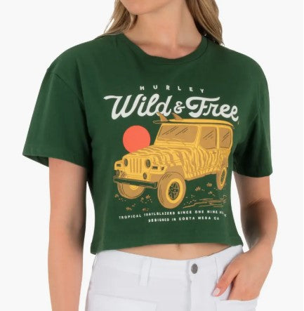 Wild And Free Boxy Crop Tee - Hurley