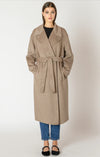 Long Belted Coat - Black Tape