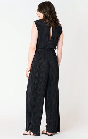 Plisse Jumpsuit - Black Tape