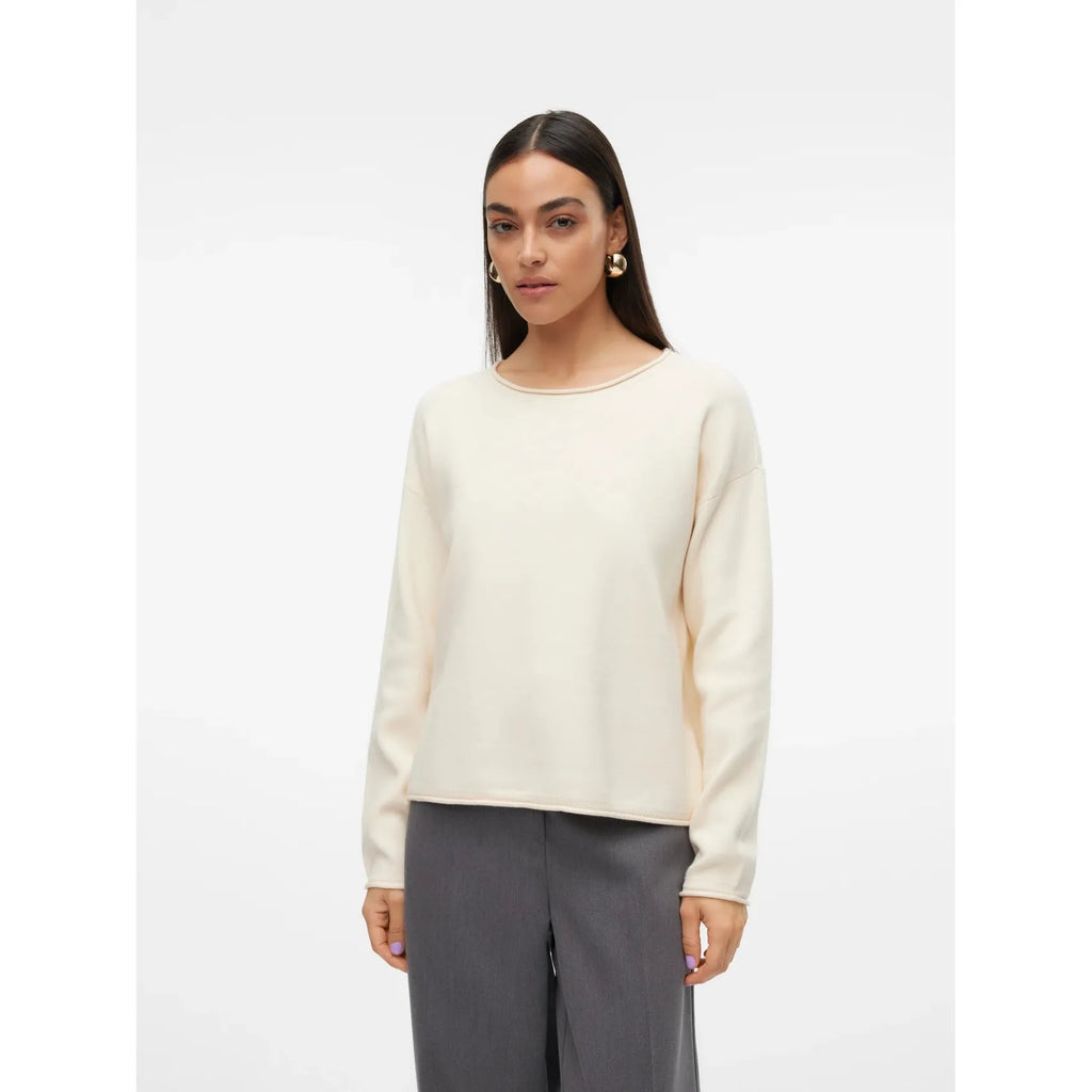 Saba Roll LS O-Neck Pullover - Vera Moda