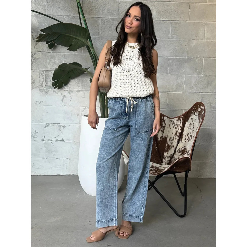 Wide Leg Denim Pant - Dex