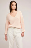 Spencer V-Neck Knit Sweater - Gentle Fawn