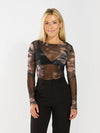 Kaya Life Ruching Mesh Top - Only