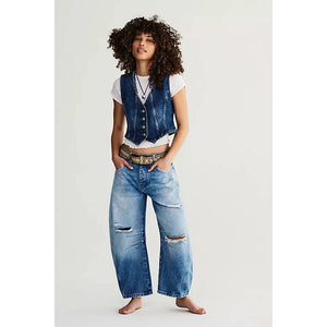 Good Luck Mid Rise Barrel Jean - Free People