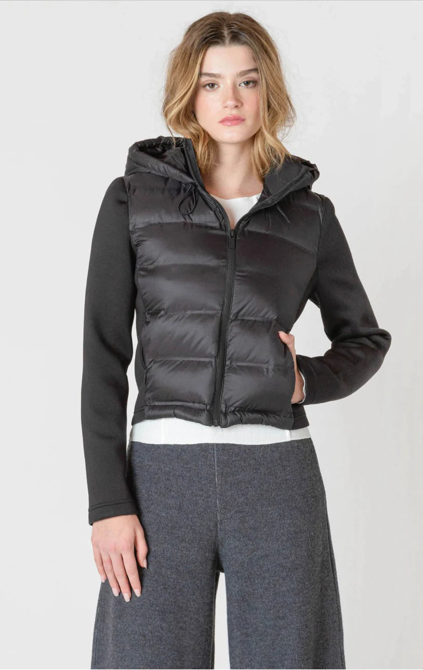Mixxed Fabric Puffer Jacket - Room 34