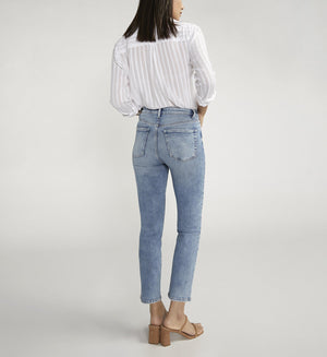 Isbister Ankle Straight Jean - Silver