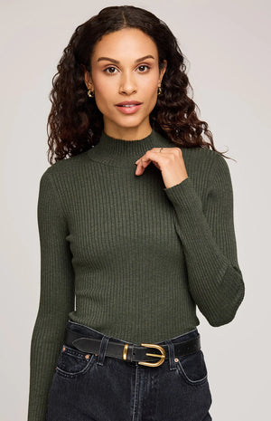 Arlen Mock Neck Sweater - Gentle Fawn