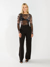 Kaya Life Ruching Mesh Top - Only