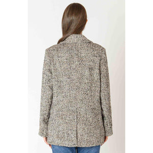 Textured Longline Blazer - Black Tape