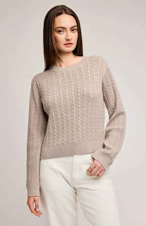 Janice Crewneck Pullover Sweater - Gentle Fawn