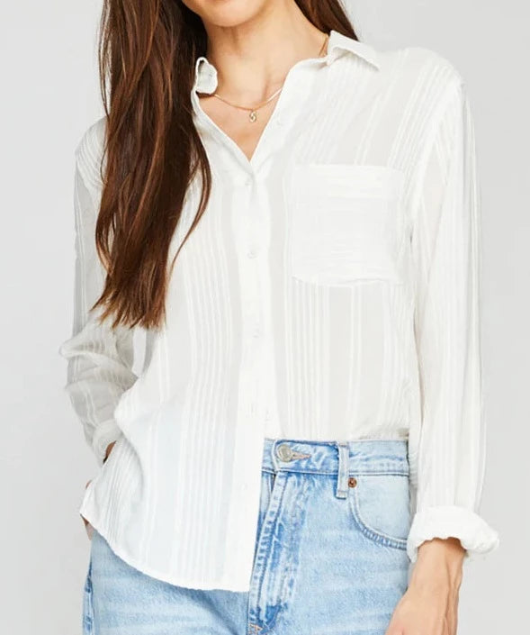 Paige Button Down Shirt - Gentle Fawn