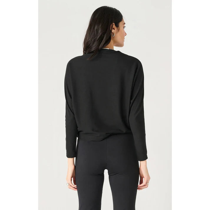 LS Mock Neck Ribbed Top - Dex