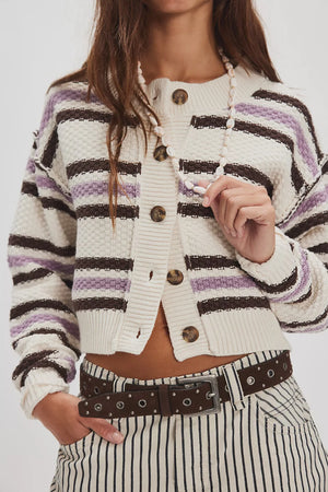 Lila Stripe Cardi - Free People