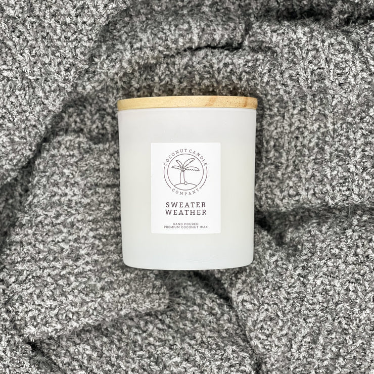 Sweater Weather 10oz Glass Jar - Coconut Candle Company