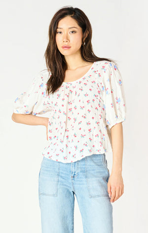 Tie Back Printed Top - Dex