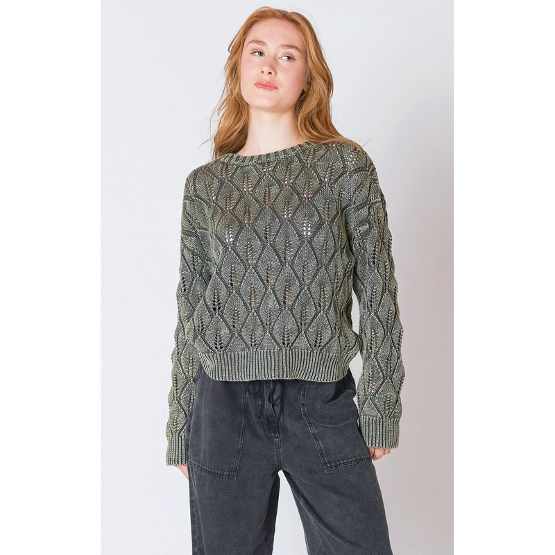 Pointelle Crew Neck Sweater - Dex