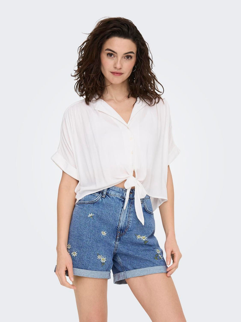 Paula Life S/S Tie Shirt Woven - Only