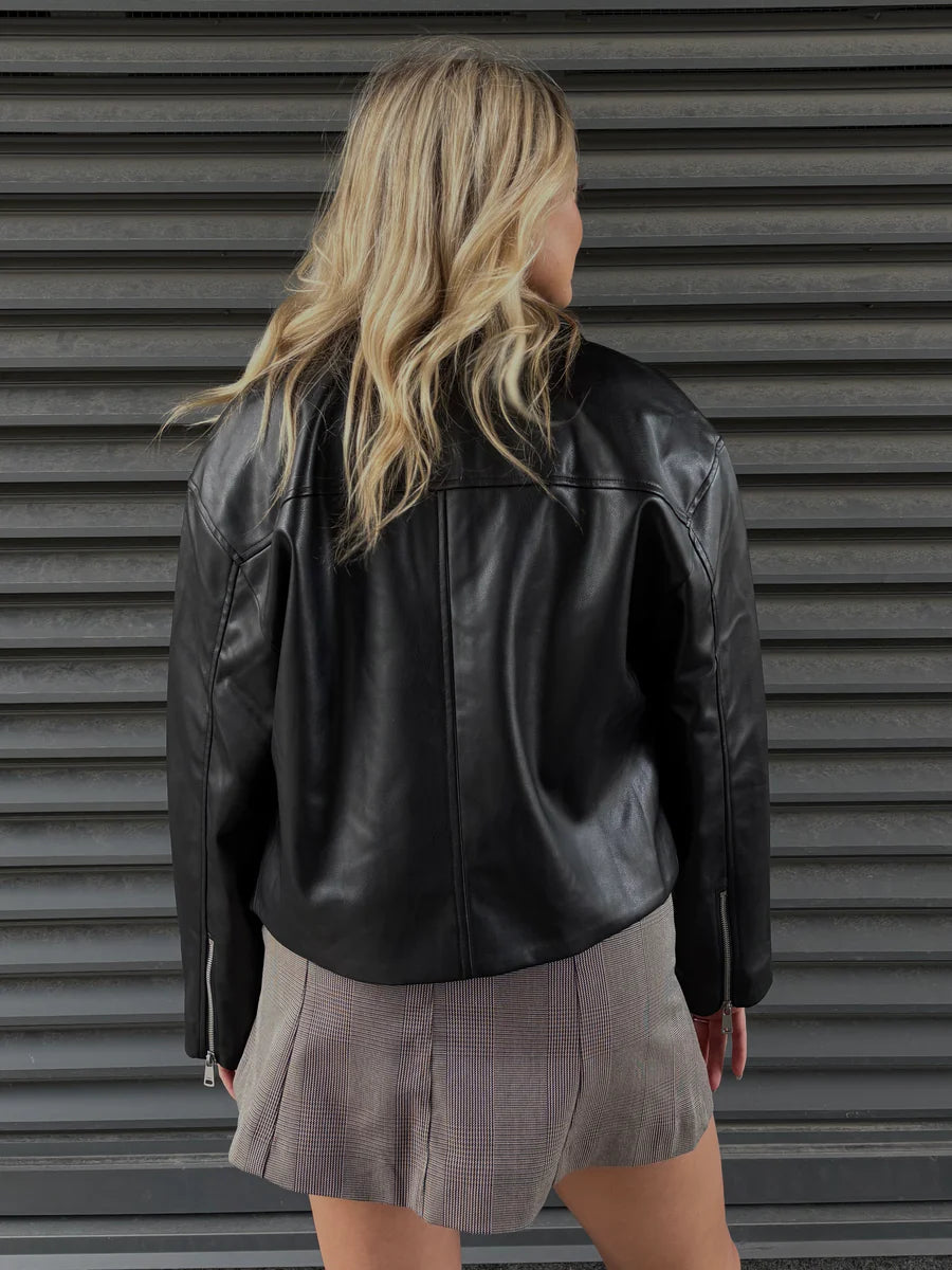 Nicki Faux Leather Zip Jacket OTW - Only