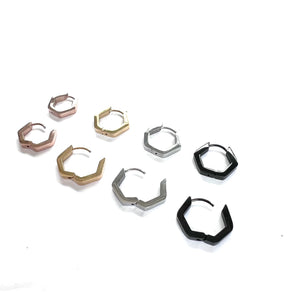 Hexagon Hoop Earrings - Royce & Oak