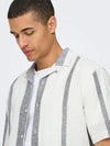 Caiden Life Stripe Linen Resort SS Shirt - Only & Sons