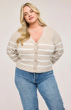 Eden Striped Cardigan - Gentle Fawn