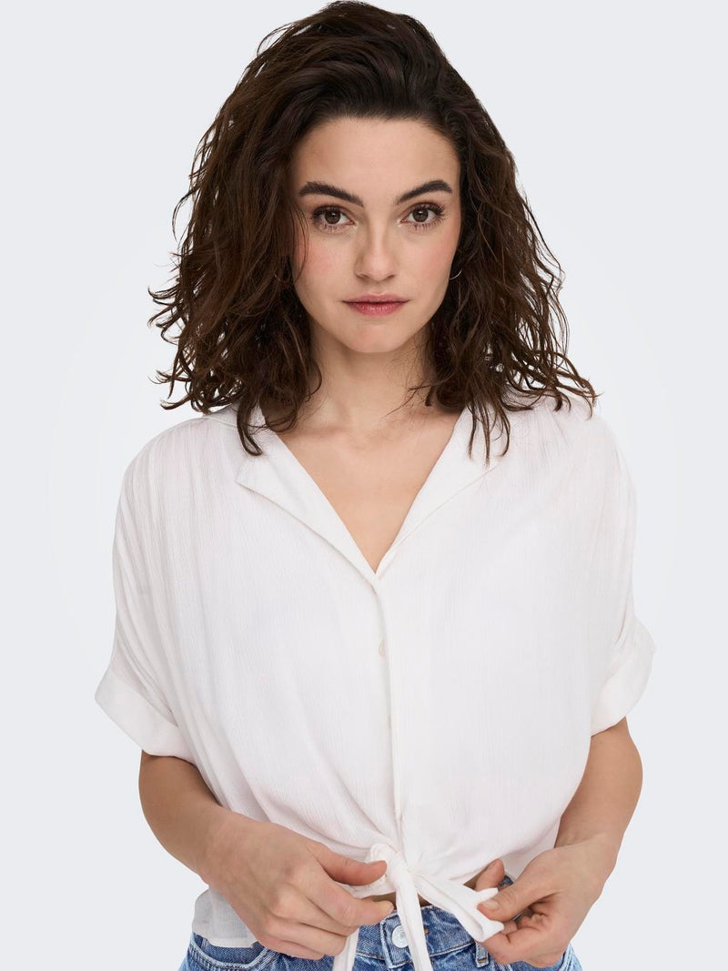 Paula Life S/S Tie Shirt Woven - Only