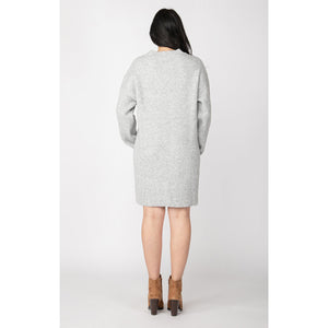 LS V-Neck Mini Sweater Dress - Dex