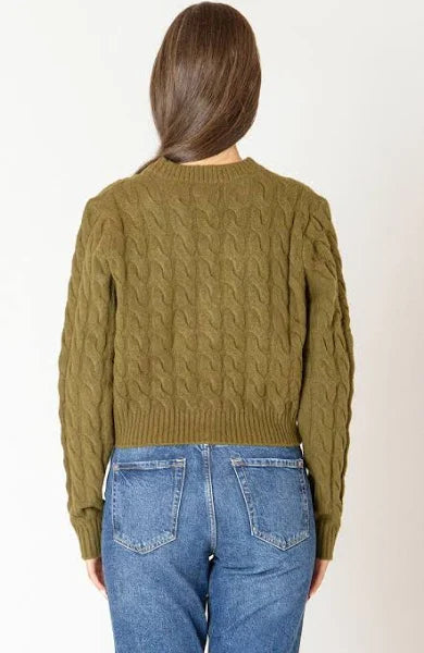 Cable Knit Cardigan - Black Tape