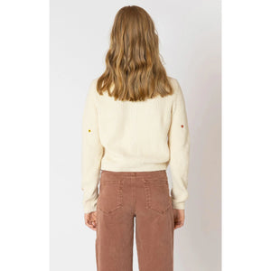 Embroidered Crewneck Cardigan - Dex