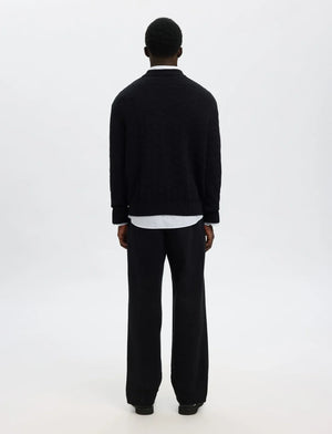 Philip LS Knit Relaxed Crew Neck - Selected