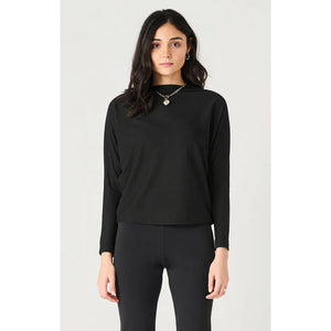 LS Mock Neck Ribbed Top - Dex