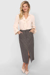 Outta Here Houndstooth Midi Skirt - Sadie & Sage
