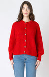 Crewneck Textured Cardigan - Dex