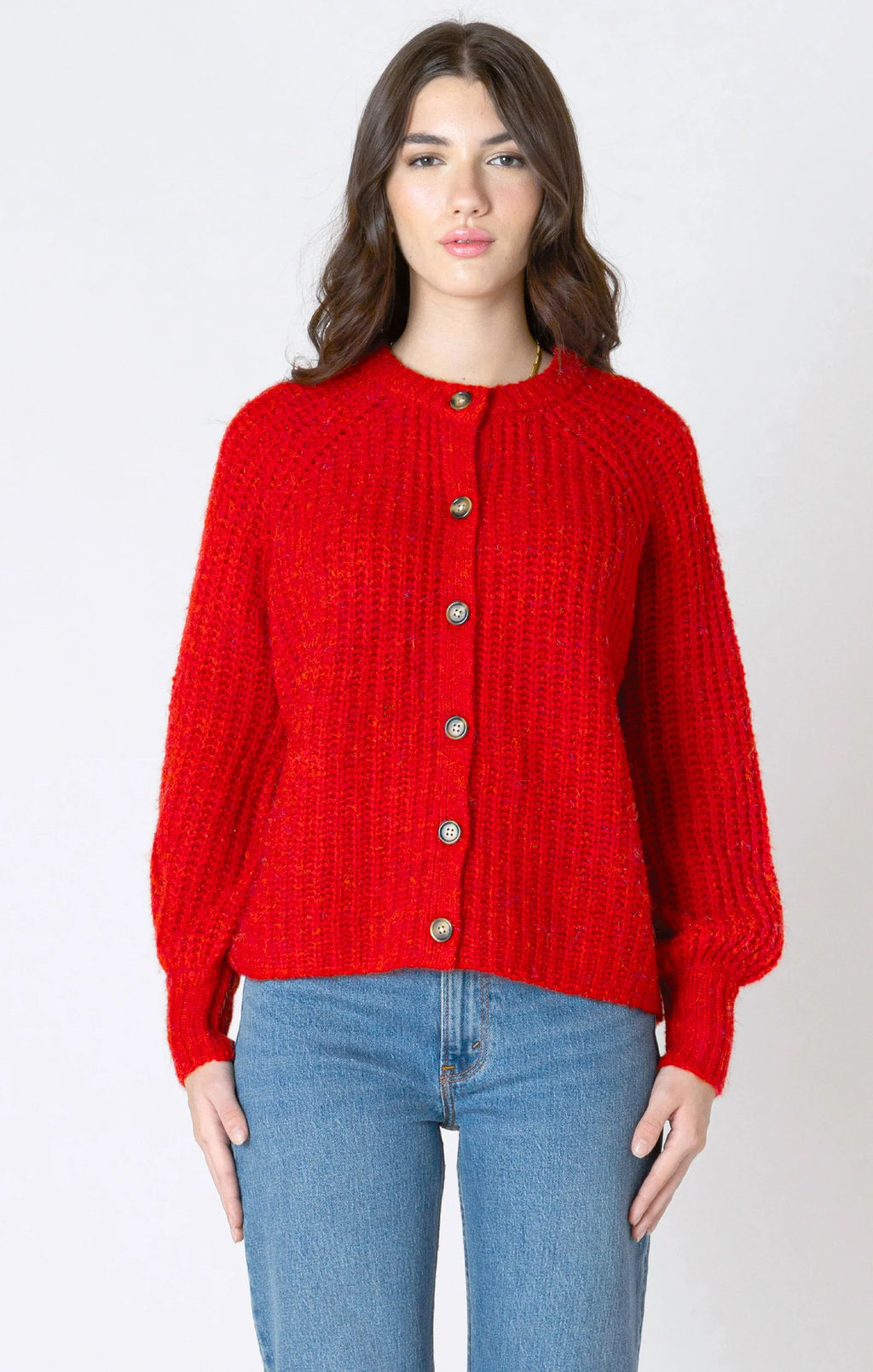 Crewneck Textured Cardigan - Dex