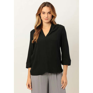 V Neck Crepe Blouse - Lez A Lez