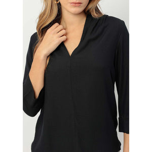 V Neck Crepe Blouse - Lez A Lez