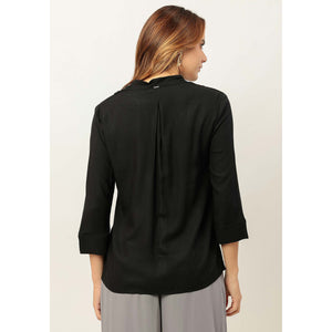 V Neck Crepe Blouse - Lez A Lez