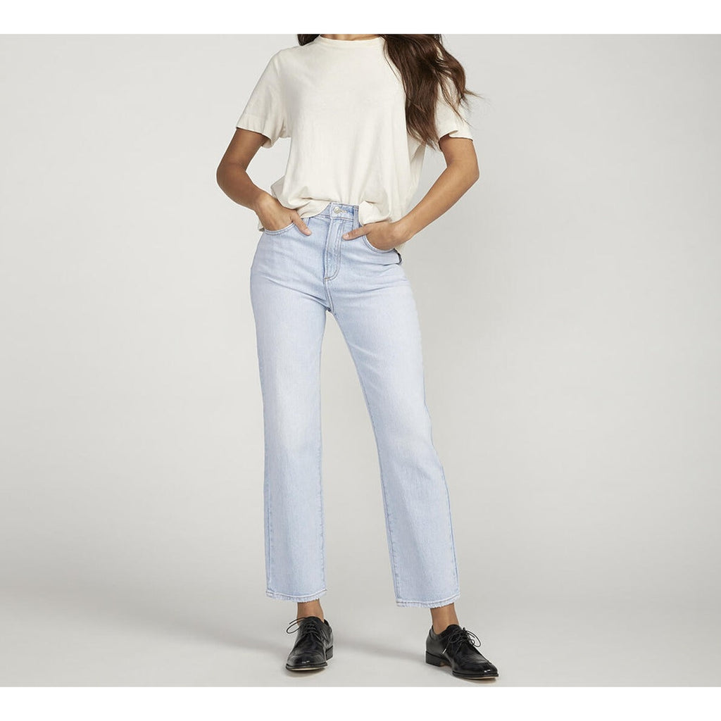 Highly Desirable Straight Jean - Silver