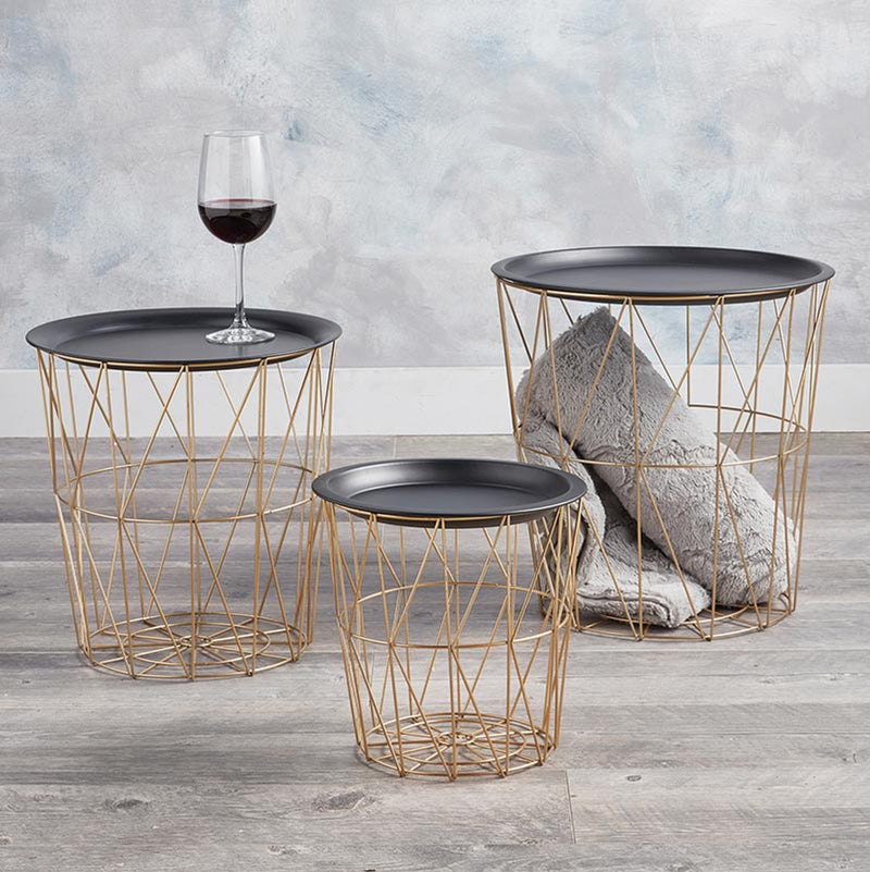 Gold Wire Table Set of 3 - Creative Brands