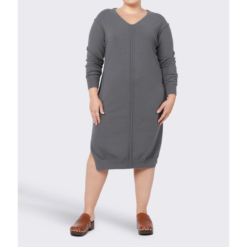 V-Neck Sweater Dress - Dex