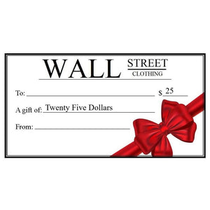In Store Gift Certificate - Wall Street Clothing
